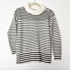 ATM striped knit turtle neck sweater